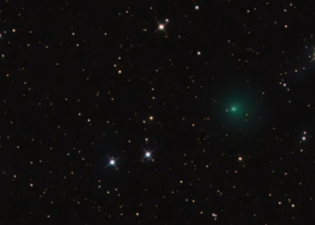 La cometa 144P/Kushida fotografata il 31 dicembre 2023. Credits: Gregg Ruppel (greggsastronomy.com)