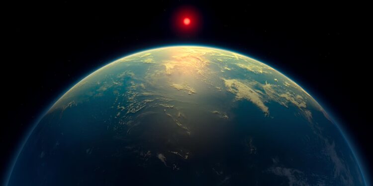 Elaborazione grafica dell'esopianeta K2-18b. Credits: Cambridge University