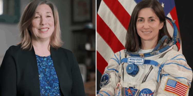 A sinistra, l'ex viceamministratrice NASA Lori Garver. A destra, l'astronauta NASA Nicole Scott.