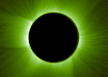 La corona interna del Sole ripresa il 23 maggio 2025 dal coronografo ASPIICS di Proba‑3. L’immagine, catturata nello spettro visibile, mostra le strutture filamentose della corona come apparirebbero all’occhio umano durante un’eclissi. Credits: ESA/Proba-3/ASPIICS/WOW algorithm