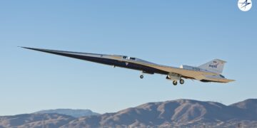 L'X-59 Quesst al primo volo. Credits: Lockheed Martin