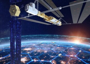 Render artistico di un data center in orbita. Credits: Thales Alenia Space